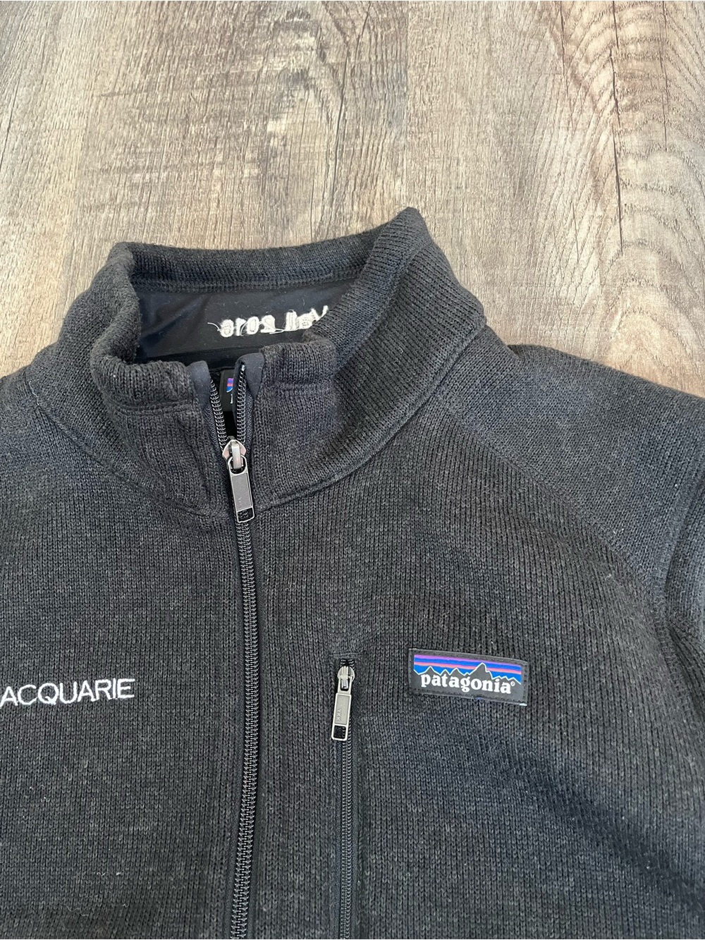 Patagonia Men's Charcoal Full-Zip vest Jacket with Logo Patch